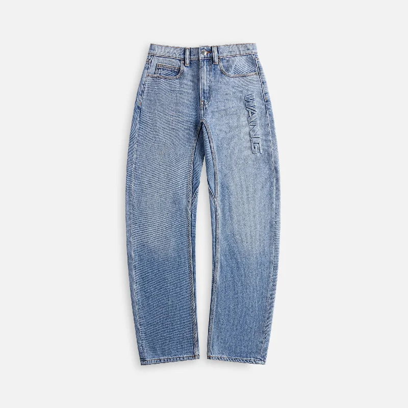 T by Alexander Wang Mid Rise Bowed Gusset Jean - Classic Light Indigo Effortless Style