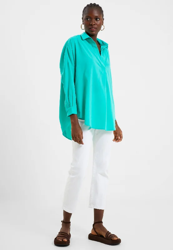 Rhodes Crepe Popover Shirt Formal Outfit