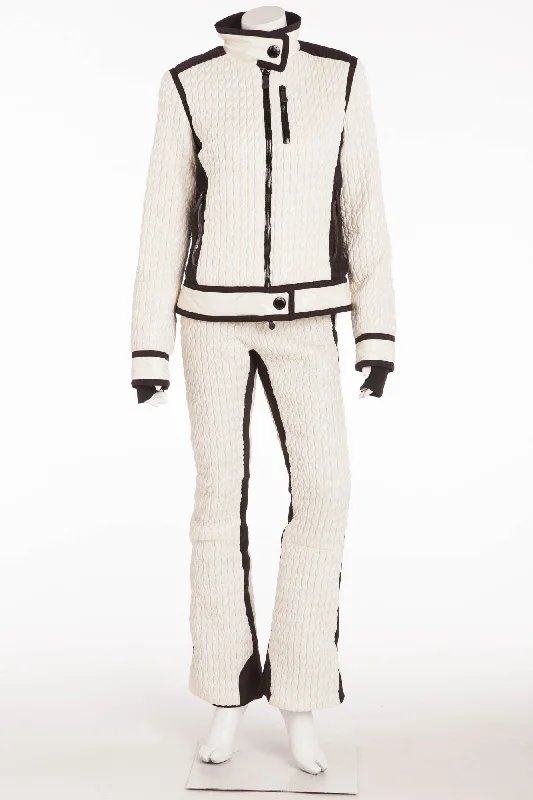 Moncler - 2PC White Puffy Sleeveless Jumpsuit & Jacket -IT 42 Gift Ideas