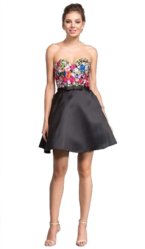 Trevi Collection - Trevi Collection Multi-Colored Embroidered Homecoming Dress Big Savings On Minimalist Office Styles