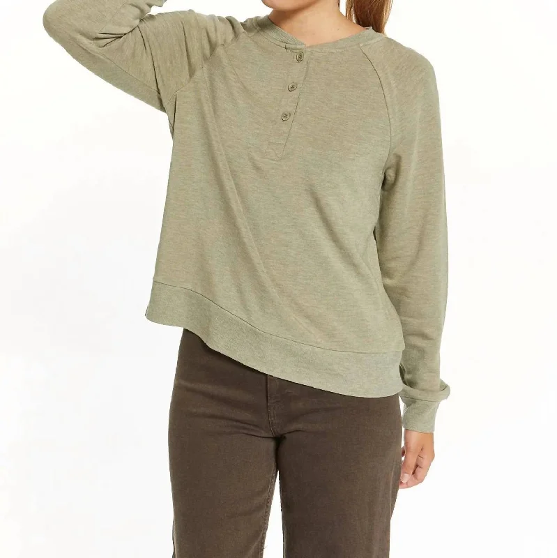 Jacey Long Sleeve Top In Olive Huge Markdowns