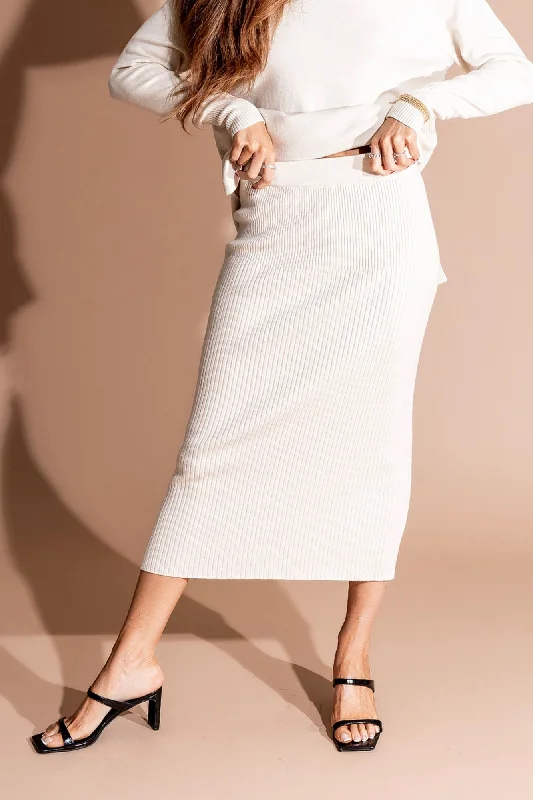 Rowan Skirt in Cream Flash Sale Now