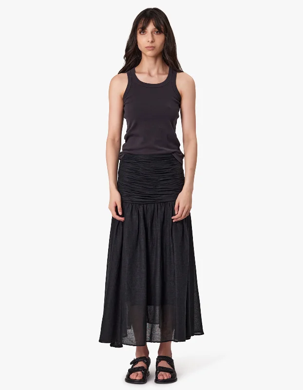 Fallon Maxi Skirt - Black First Order Discount