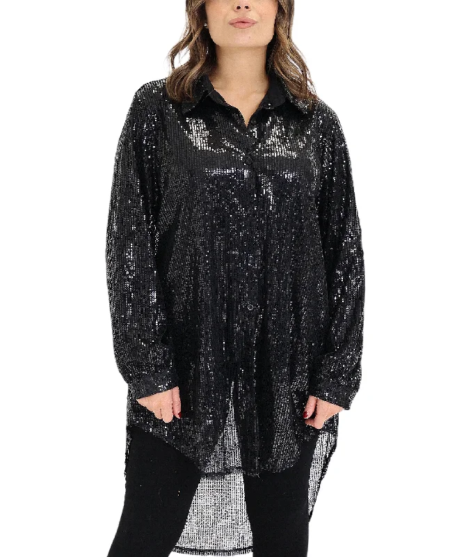 Hi-Lo Sequin Shirt Limited Time Deal