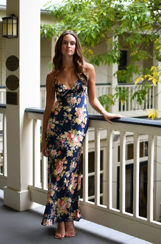 Linden Satin Maxi Dress - FINAL SALE Vintage Look