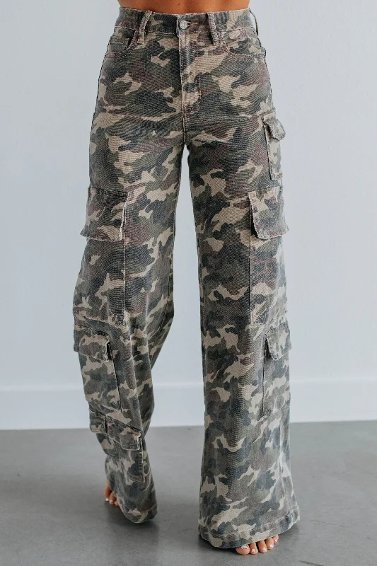 Nori Hidden Cargo Jeans - Camouflage Athleisure Wear Special Offer