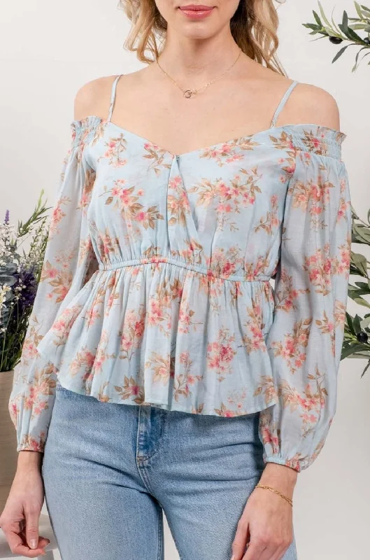 Floral Cold Shoulder Top Wardrobe Refresh