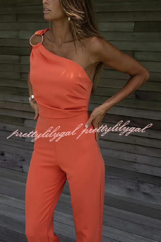 Sunset Boulevard One Shoulder Cocktail Jumpsuit The Latest Trends