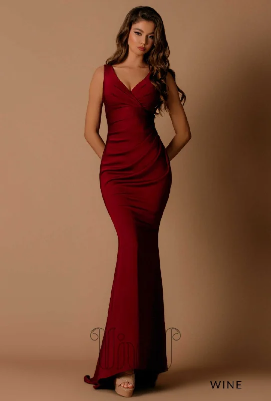 Rosa Crepe Gown Flowing Silhouette