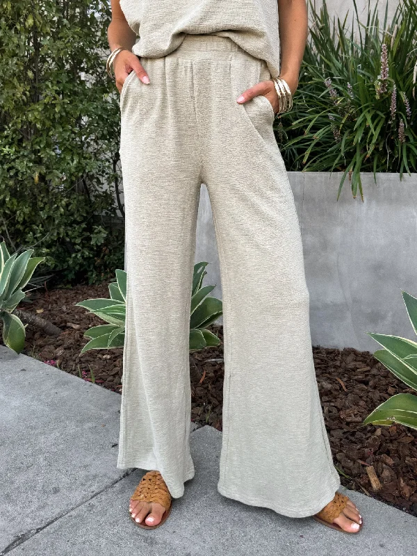 Easy Going Knit Pants in Olive Effortless Chic Apparel