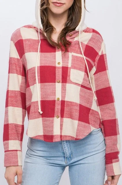 Hooded Plaid Shirt Clearance Sale, All Cheap