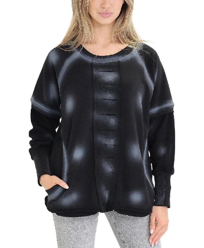 Spray Paint Fleece Top Dreamy Draping