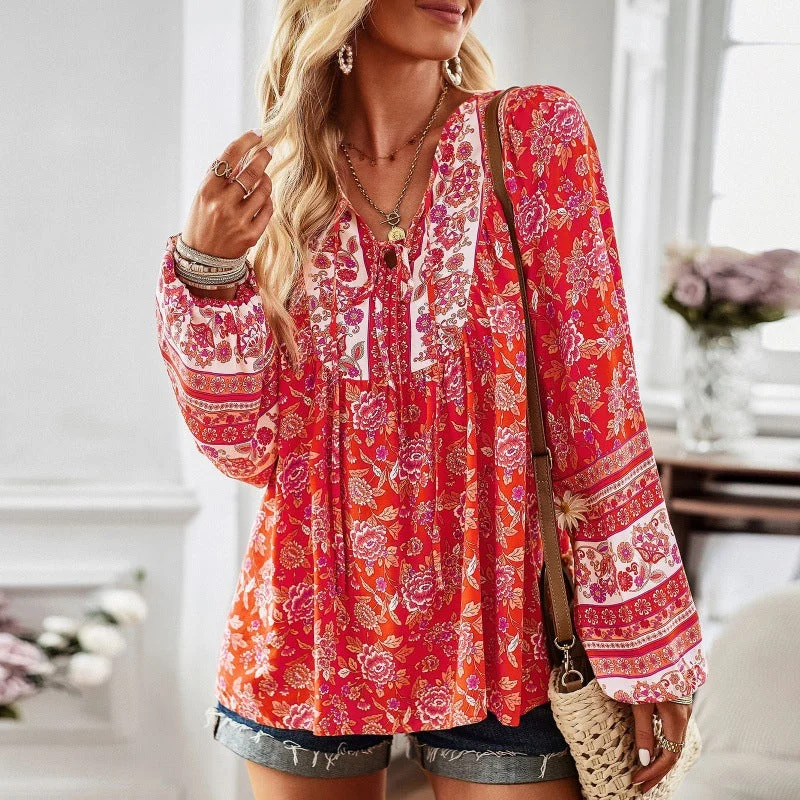 Women's Printed Long Sleeve Shirt Innovate Your Wardrobe