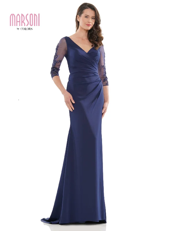 Mesh Long Sleeve Evening Gown Seasonal Sale