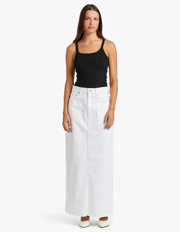 Hudson Maxi Skirt - Geisha White Trend Alert