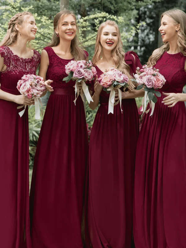 Burgundy Bridesmaid Gowns Break Fashion Norms