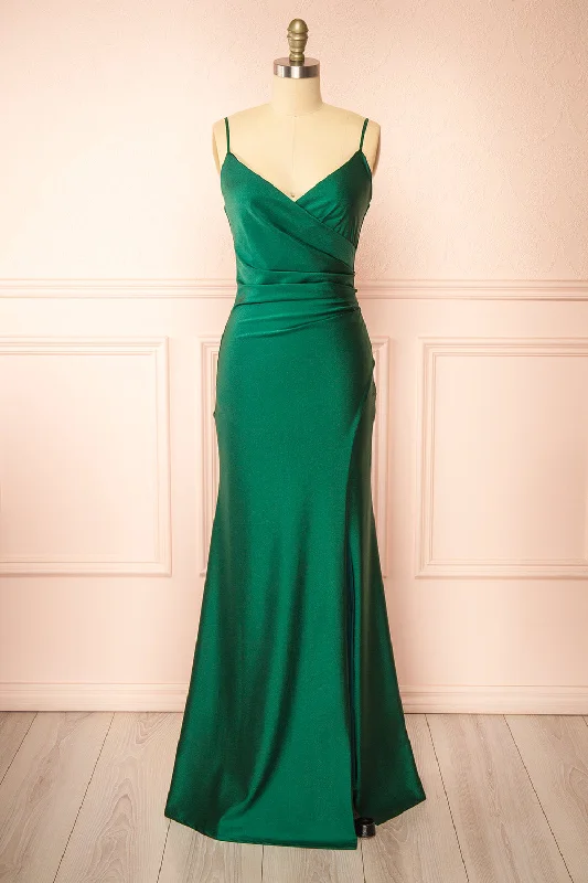 Nyra Green | Mermaid Dress w/ Wrapped Bodice Spring Fling Sale