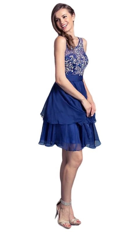 Trevi Collection - Dazzling Tiered A-line Homecoming Dress Father's Day Deals