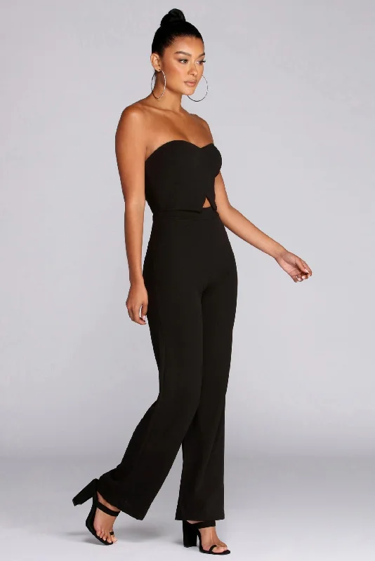 Do No Wrong Strapless Jumpsuit Summer Fashion