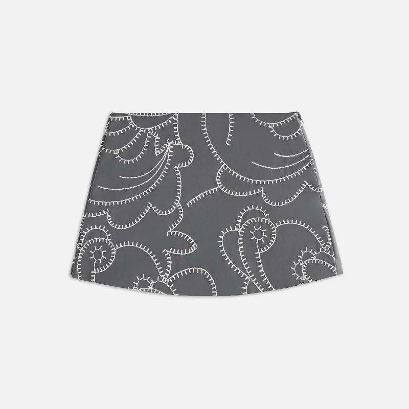 Kith Women Ashtyn Blanket Stitch Mini Skirt - Asteroid Soft Textures