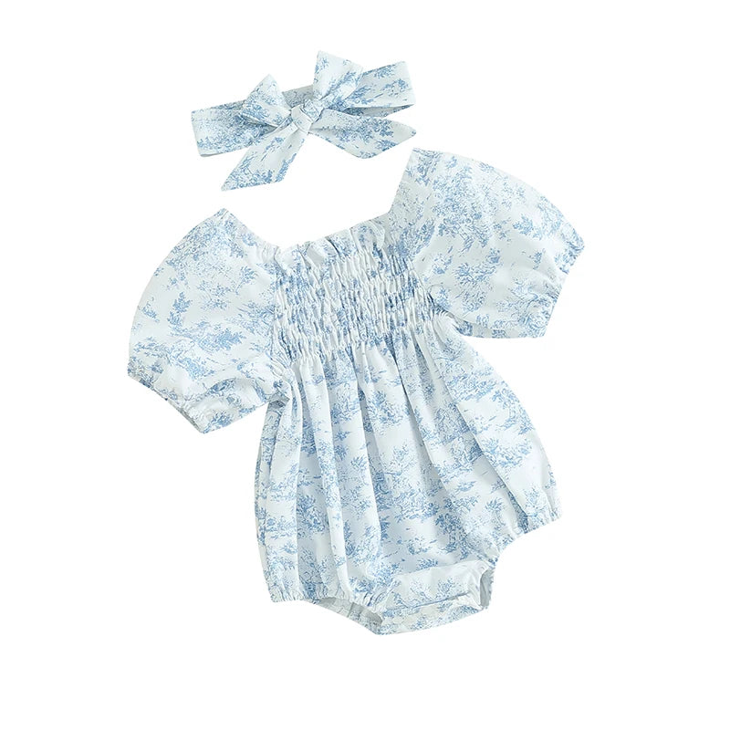 BLUE FIELDS Smocked Romper Unleash Your Trend Driven Style