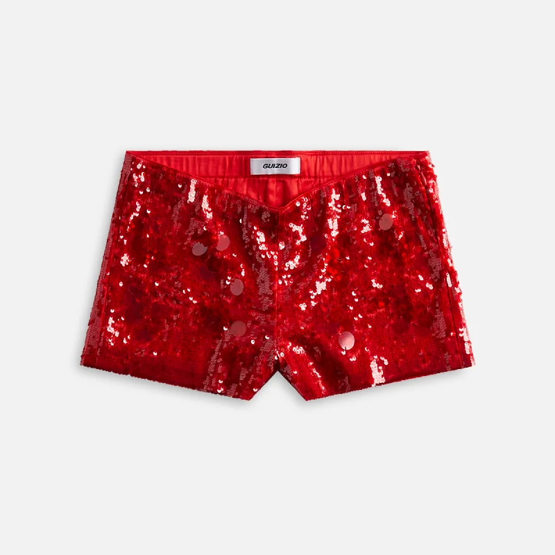 GUIZIO Paillette Short - Candy Apple Minimalist Elegant