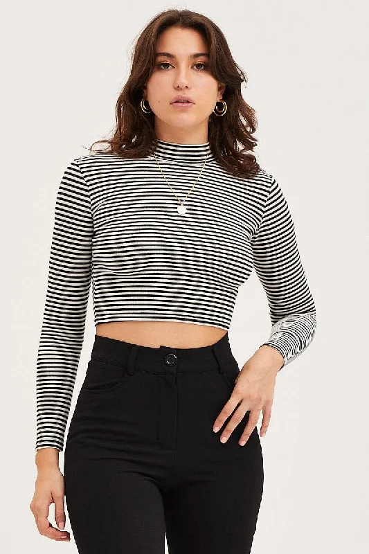 Check Top Long Sleeve Ribbed First Order Discount