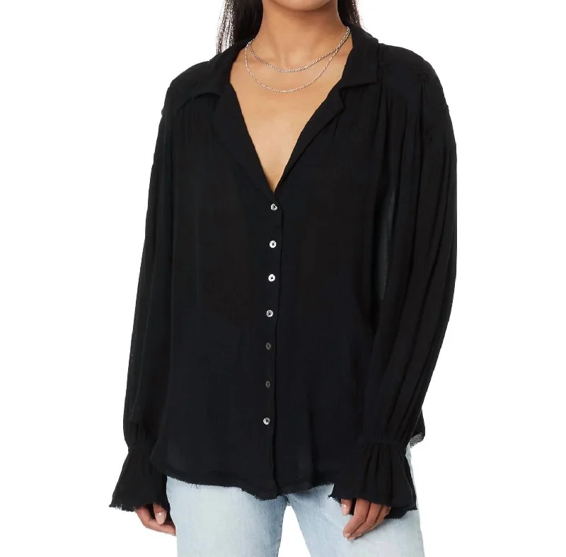 Olivia Smocked Top In Black Special Occasion Wear