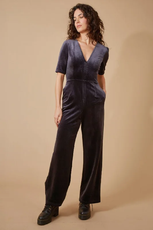 Corrie Bratter Clan Jumpsuit in Charcoal Shop Sales