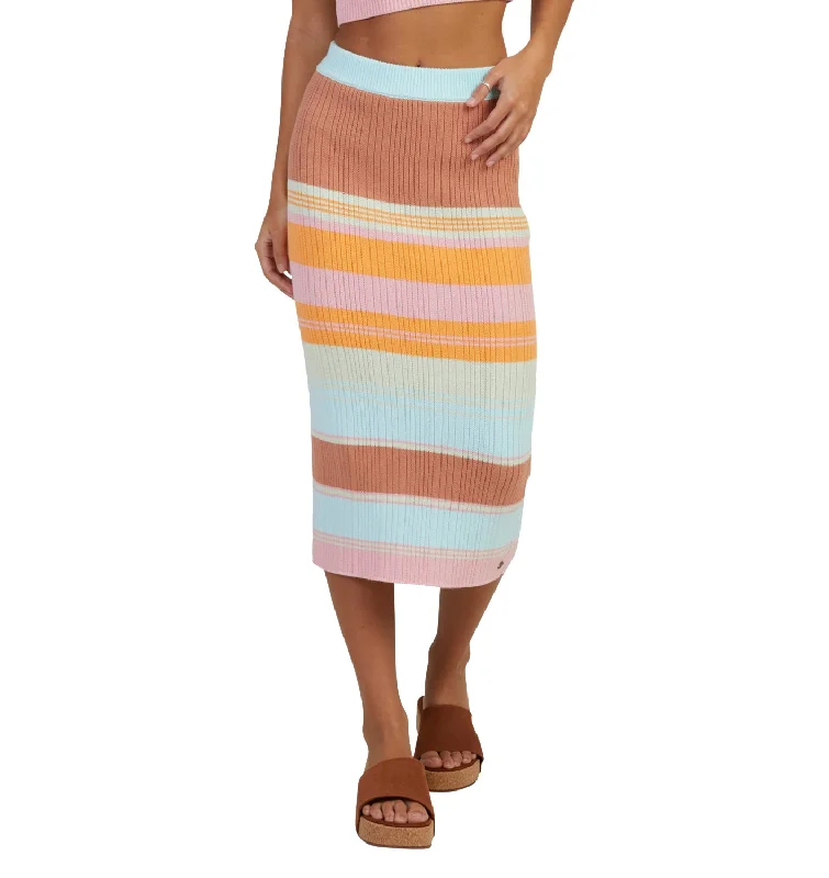 Roxy Playa Morning Knitted Skirt Embrace New Fashion