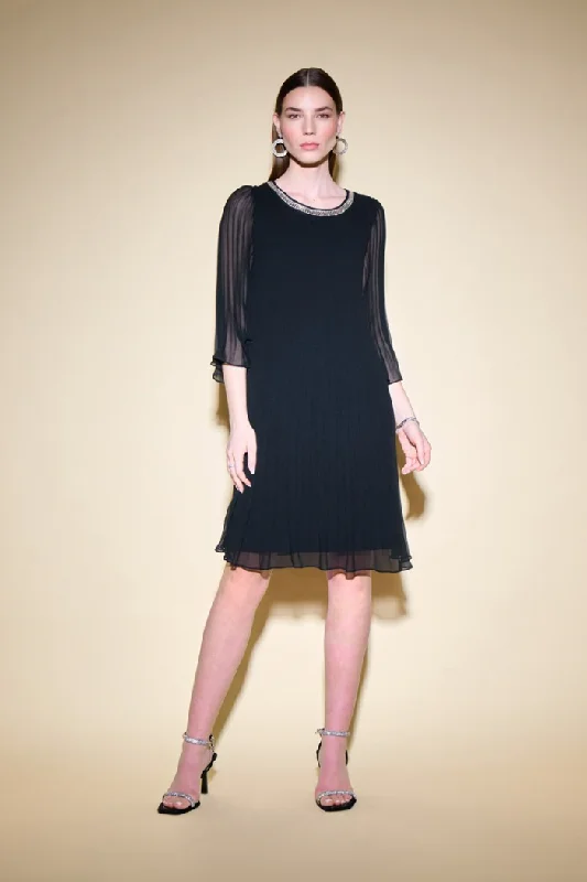 Pleated Chiffon Trapeze Dress Shop Our Looks