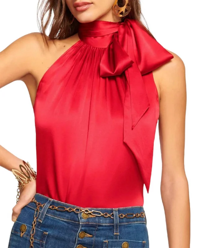 Lori Soiree Top In Red Summer Fashion