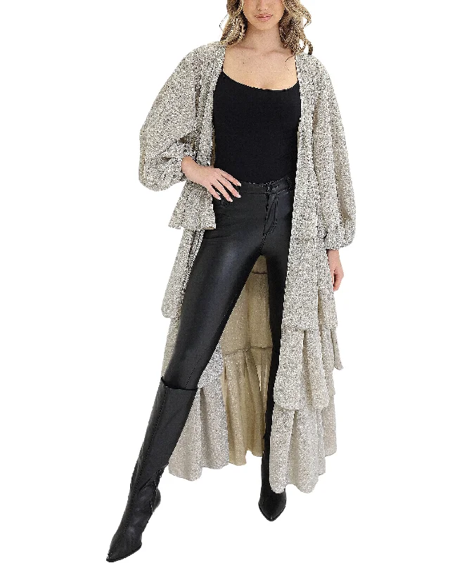 Lurex Shimmer Tiered Duster Effortless Comfort