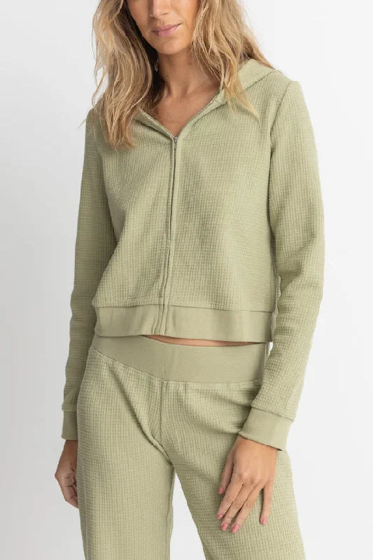 Rhythm Light Layers Zip Up - SAGE Your Timeless Wardrobe Awaits