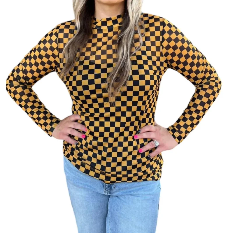 Gameday Mesh Top In Yellow Latest Fashion