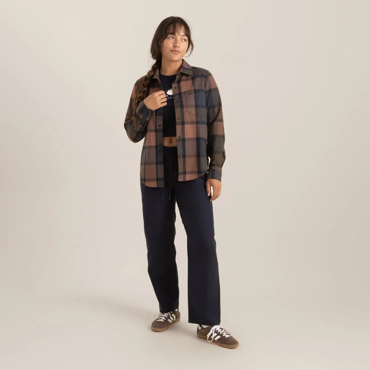 ROARK Alpine Long Sleeve Flannel - SADDLE Casual Chic