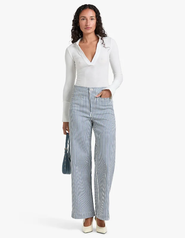 Tailored Trouser - Seaport Stripe Fashion Sale