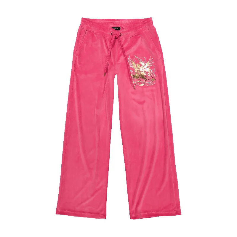 Tattoo Eagle Y2K Velour Sweatpants Modern Women's Fashion