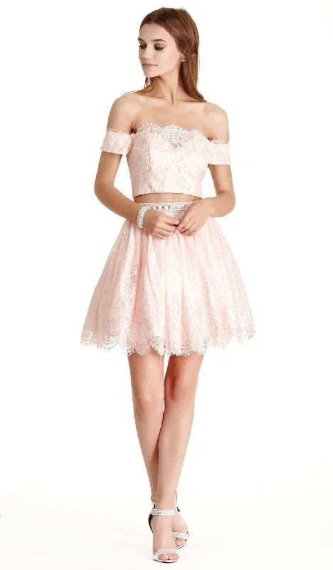 Trevi Collection - Lace Two Piece A-line Homecoming Dress Wardrobe Essentials