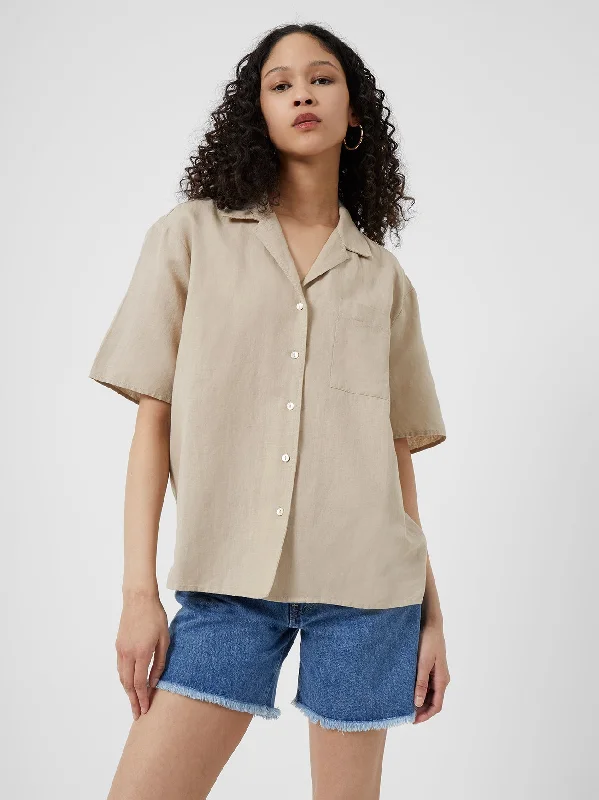 Ahia Cotton-Linen Shirt Seasonal Trends