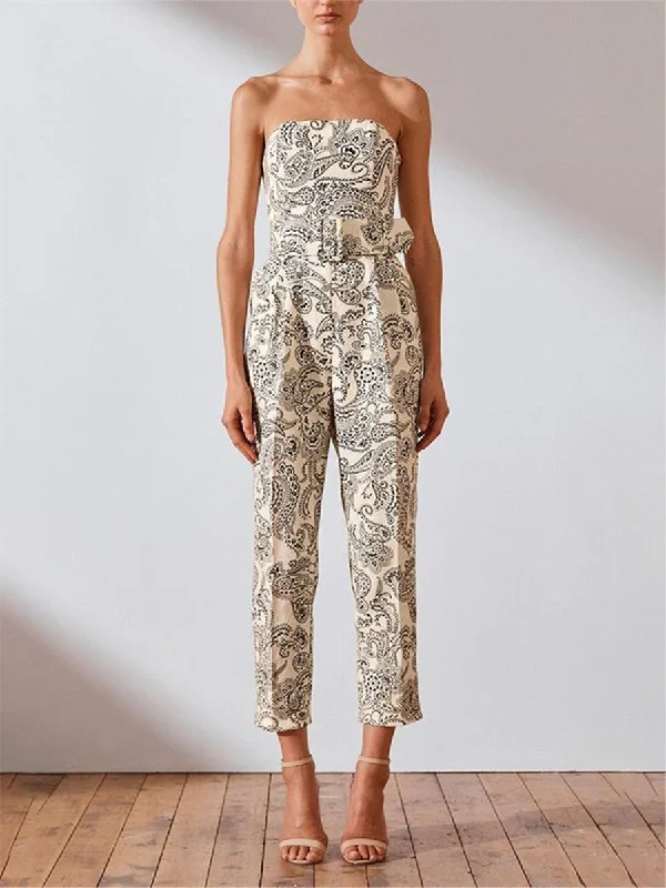 Sexy Tube Top Print Slim Jumpsuit Best Seller