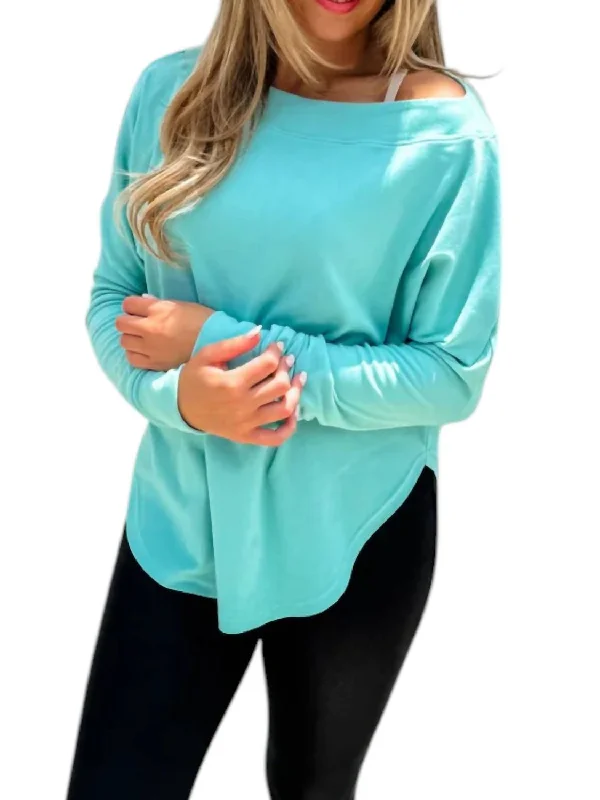 Zoey Top In Turquoise Stylish Savings