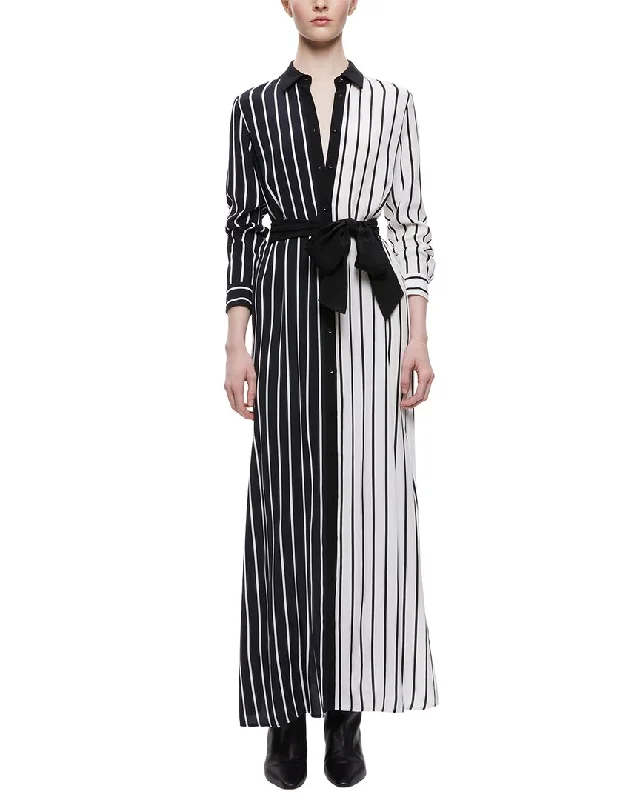 alice + olivia Chassidy Maxi Shirtdress Chic Style, Always In Vogue