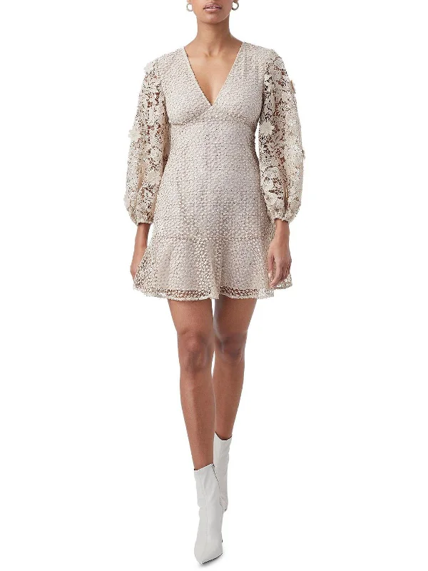 Caballo Womens Laced Sequined Mini Dress Limited Edition