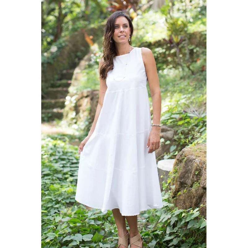 Cool White Cotton Dress Stylish Statements