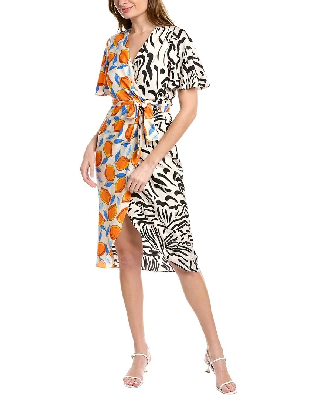 Donna Morgan Contrast Wrap Dress Flash Sale Starts