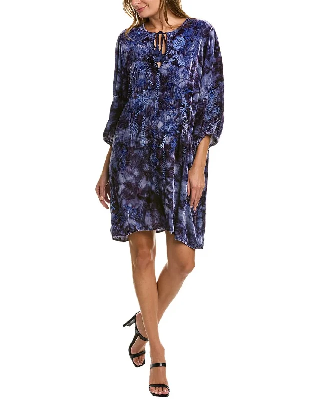 Johnny Was Azure Relaxed Silk-Blend Dress Insane Discount Onslaught