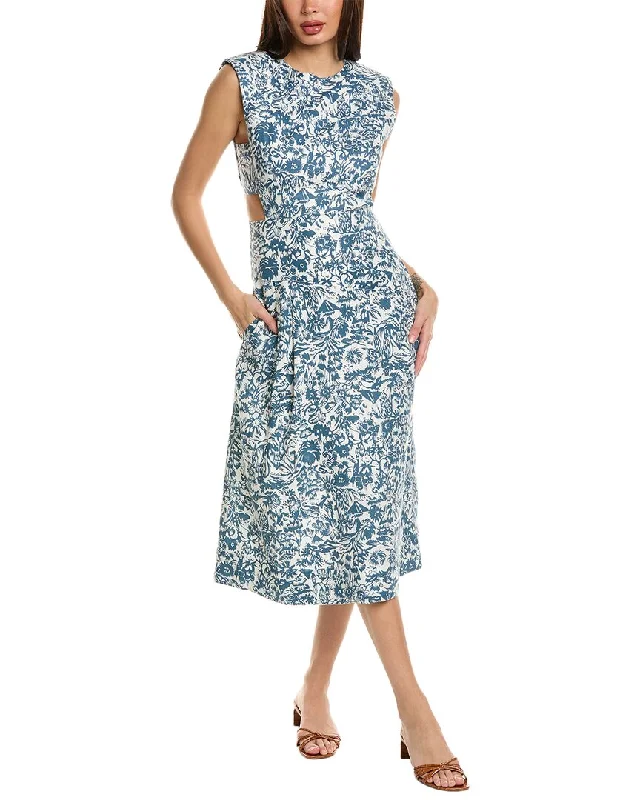 Joie Ember Linen Midi Dress Gorgeous Glamour Collection