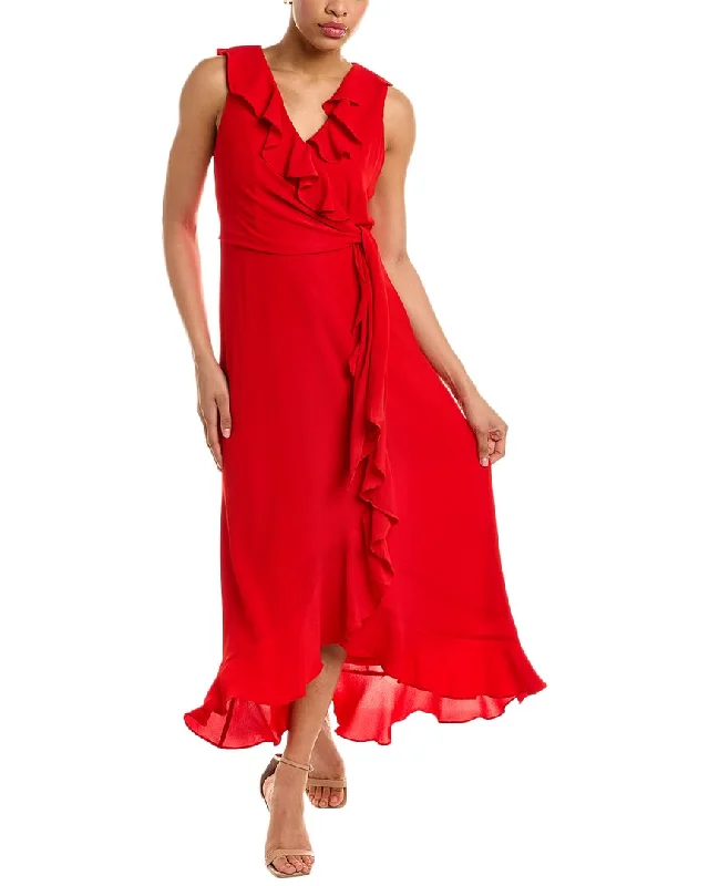 London Times Ruffle Maxi Dress Elegant Styles