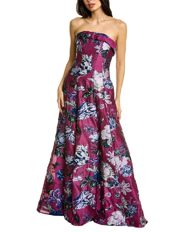 Marchesa Notte Floral Fil-Coupé Gown Exquisite Women's Wear Sale